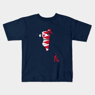 Bahrain flag & map Kids T-Shirt